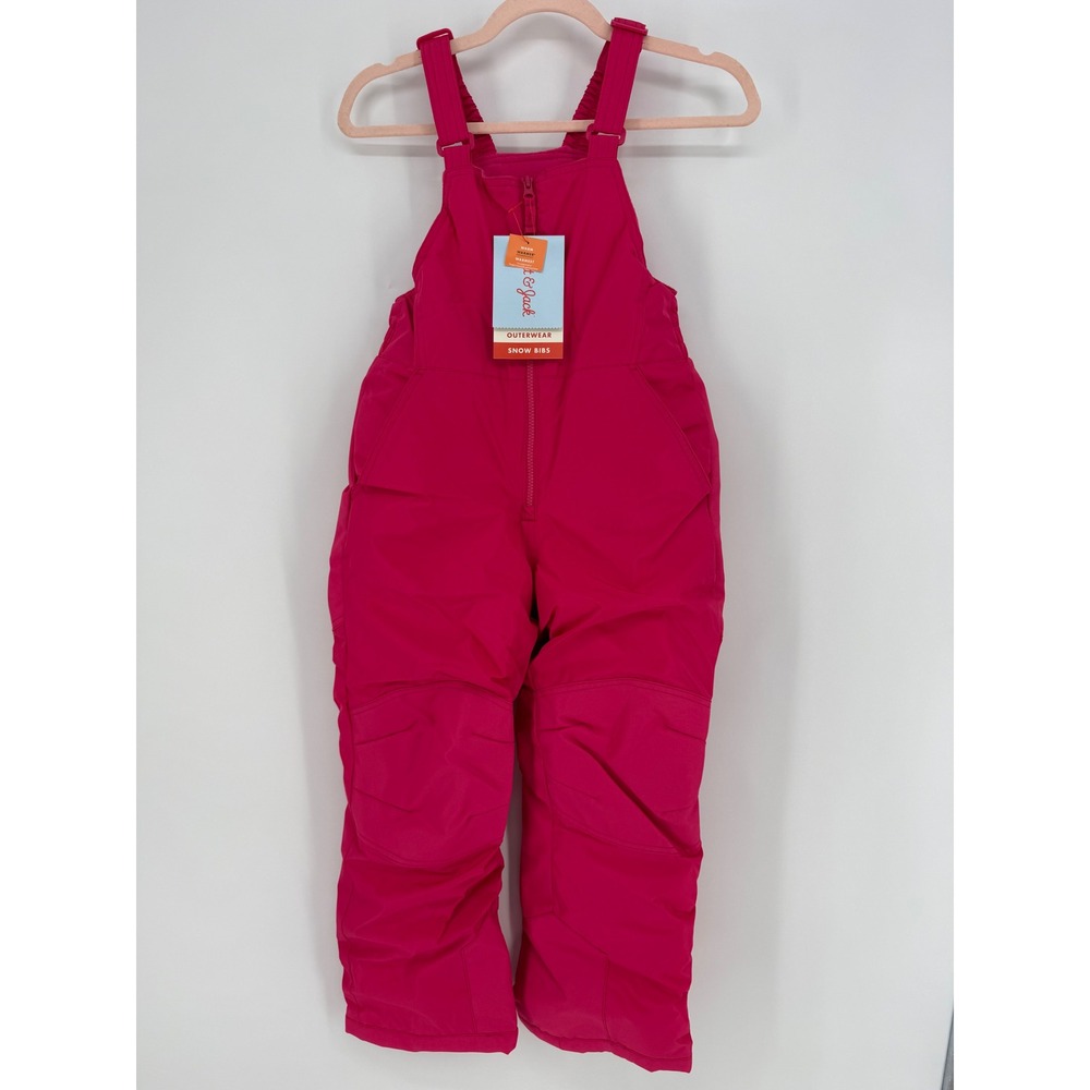 Cat & Jack Kids Pink Snow Bibs Insulated Water Resistant Overalls Medium M 8-10